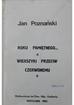 Roku pamiętnego wierszyki przeciw czerwonemu