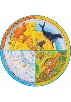 Puzzle XXL okrągłe Zwierzęta