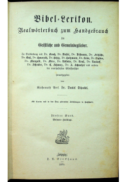 Bibel Lexikon Realworterbuch zum Handgebrauch 1875 r.