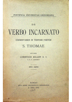 De Verbo Incarnato 1927 r.