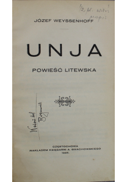 Unja powieść Litewska 1925 r.