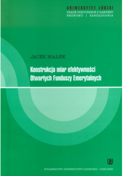 J. - Konstrukcja miar efektywności Otwartych Funduszy Emerytalnych