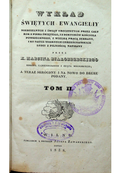 Wykład Świętych Ewangieliy Tom II 1838 r
