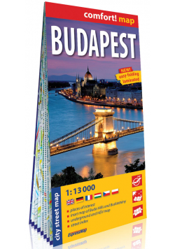 Budapeszt (Budapest) laminowany plan miasta 1:13 000