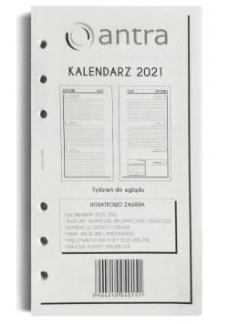 Kalendarz 2021 Wkład ST TDW ANTRA