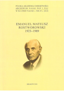 Emanuel Mateusz Rostworowski 1923 - 1989