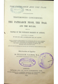 The patriarch nicon the tsar and the boyars 1873 r