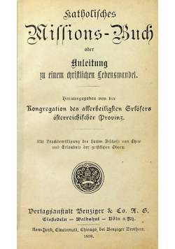 Katolisches Missions - Buch 1898 r.