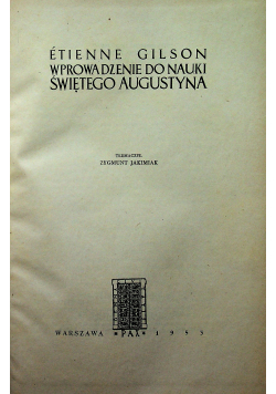 Wprowadzenie do nauki świętego Augustyna
