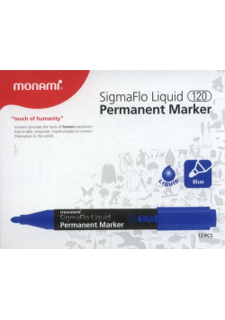 Marker permanentny Monami SigmaFlo 120 niebieski 12 sztuk