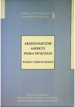 Aksjologiczne aspekty pisma świętego