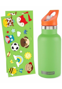 Butelka termiczna z naklejkami 380ml zielona