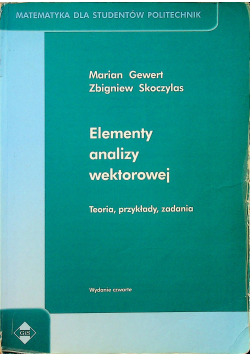 Elementy analizy wektorowej Teoria przykłady zadania