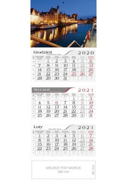 Kalendarz 2021 Trójdzielny Gdańsk CRUX
