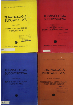 Terminologia budownictwa 4 tomy