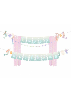 Baner Happy Birthday Syrenka 130x100cm
