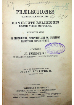 Praelectiones Theologicae 2 tomy ok 1866 r