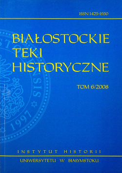 Białostockie teki historyczne nr 6 2008