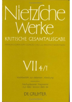Kritische Gesamtausgabe, VII 4 / 1
