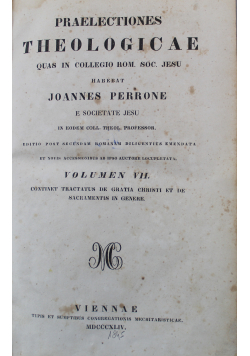 Praelectiones theologicae quas in collegio rom soc Jesu 9 tomów 1842 r