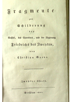 Fragmente zur Schilderung 1801 r