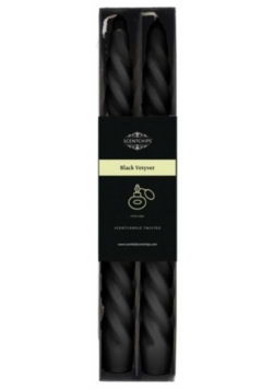 Świeca stołowa zakręcona Black Vetiver 2szt