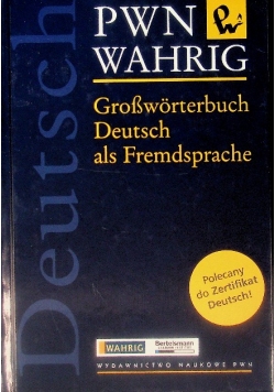 Grossworterbuch Deutsch als Fremdsprache