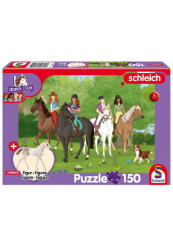 Puzzle 150 Schleich Klub jeździecki + figurka