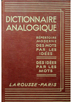 Dictionnaire analogique 1936r