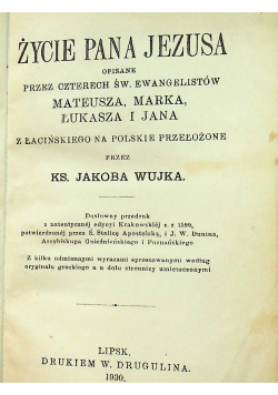 Życie Pana Jezusa 1930 r