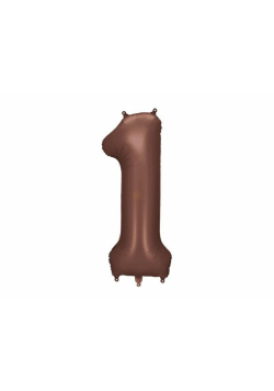 Balon foliowy cyfra 1 86cm mocca