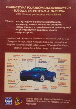 Diagnostyka pojazdów samochodowych budowa eksploatacja naprawa tom III