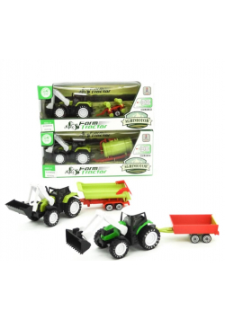 Traktor metalowy z przyczepą