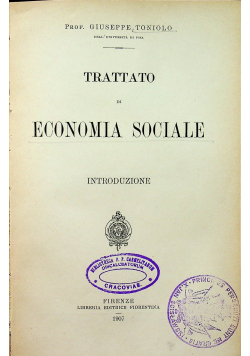 Trattato di Economia Sociale Introduzione 1907 r.
