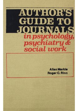 Authors Guide to Journals in psychology psychiatry scial work