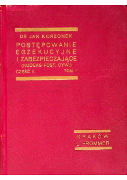 Postępowanie egzekucyjne i zabezpieczające 1934 r.