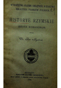 Historye Rzymskie 1894 r.