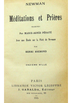 Mediations et Prieres 1925 r