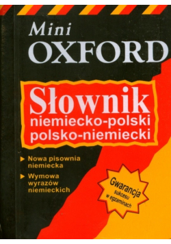 Słownik niemiecko - polski polsko-niemiecki Mini Oxford Nowa