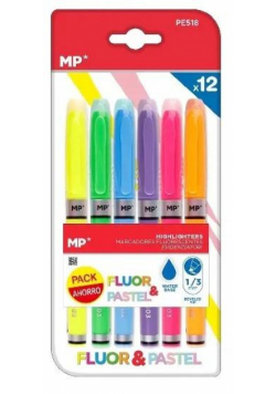 Marker fluorescencyjno-pastelowy 1,0/3,0mm 12szt