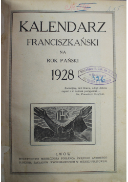 Kalendarz Franciszkański na rok 1928