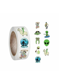 Zabawne naklejki UFO 300szt