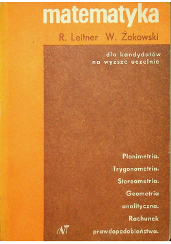 Matematyka dla kandydatów na wyższe uczelnie