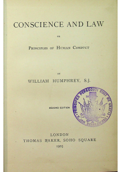 Conscience and law 1903r