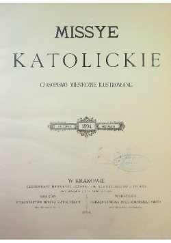 Missye Katolickie. 1894 r.