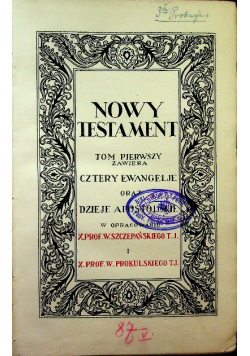 Pismo Święte, Nowy  Testament Tom V 1932 r.