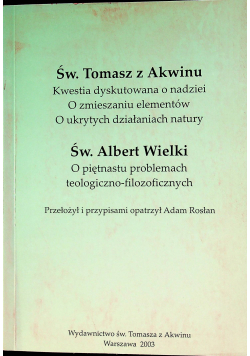 Św Tomasz z Akwinu Św Albert Wielki