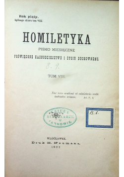 Homiletyka tom VIII 1902 r