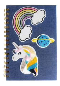 Notes na spirali A5 Jeans Unicorn