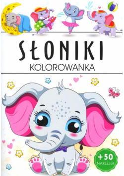 Słoniki kolorowanka